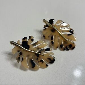 Monstera Tortoiseshell Earrings